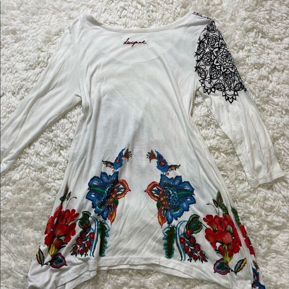 Desigual Ramona Asymmetrical Floral Top - Picture 5 of 12